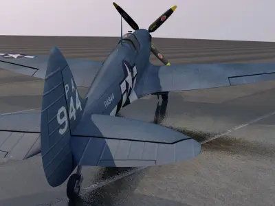 Supermarine Spitfire PRU Mk-11 - USAF 3D model