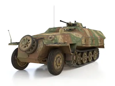 SDKFZ 251 - Ausf D - Anti-Aircraft-Vehicle 3D model