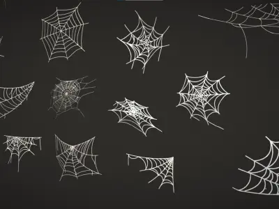 Free Pack - Cobwebs Free low-poly 3D model