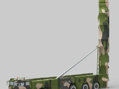 Chinese DF-21 Missile 3D model