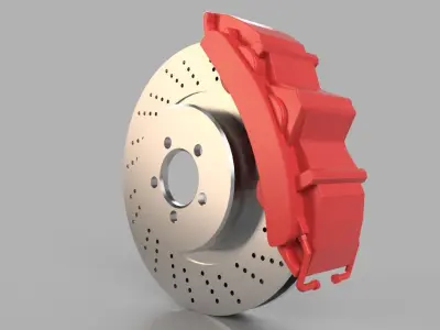 Brake Disk and Caliper 3D model