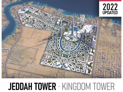 Jeddah Tower Low-poly 3D model