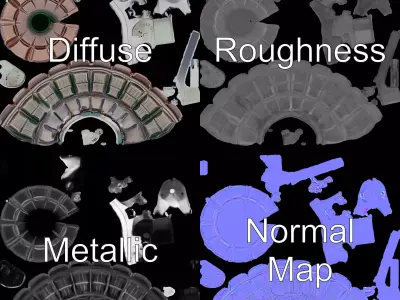 Iridescent Grenade model pack Low-poly 3D model