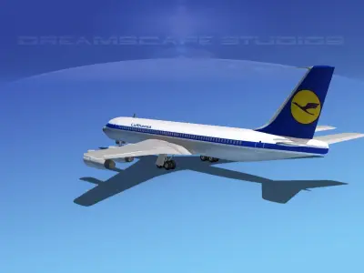 Boeing 707 Lufthansa 3D model