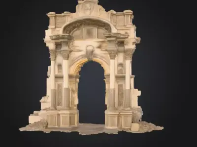 Majestic Ruins Low-poly 3D model