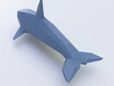 Whale fish 3d model  Low-poly 3D model