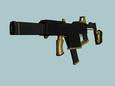 Sci-Fi Kriss Vector - Submachine Gun - Weaponry Low-poly 3D model
