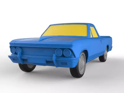 Chevrolet El Camino 1966 Classic Car 3D print model
