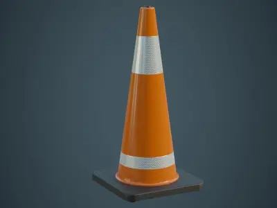 Traffic Cone 6A Low-poly 3D model