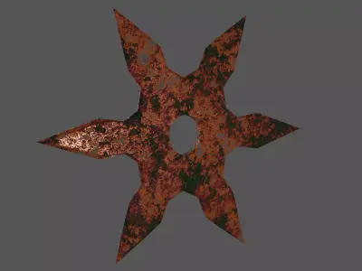 Rusty Shuriken 3D model