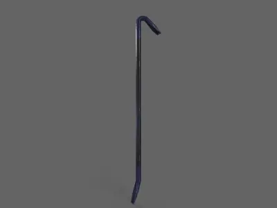 PBR Crowbar V3BlackBlue Low-poly 3D model