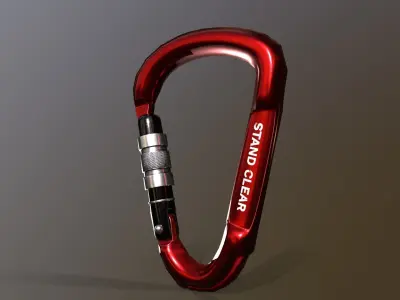 carabiner mosqueton multi COLORS Low-poly 3D model