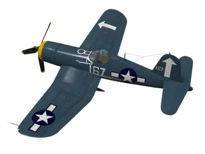 Chance Vought F4U-1D Corsair 3D model
