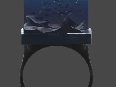 Seabed ring1 Low-poly 3D model