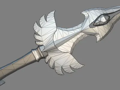 Holy Dagger Low-poly 3D model