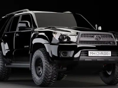 Toyota 4th Gen 4Runner Low-poly 3D model