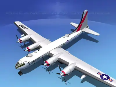 Boeing B-50 Superfortress V03 3D model