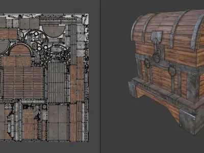 Chest for Games Low-poly 3D model