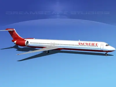 McDonnell Douglas MD80 Snowbird 3D model