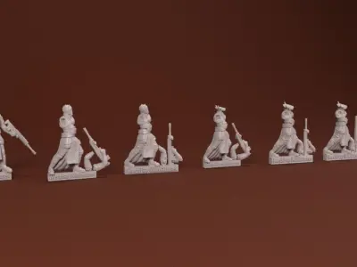 28mm Sci-Fi Arabic Infantry Squad 3D print model