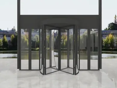 Lobby with Lounge and Elevator Hall 3D model