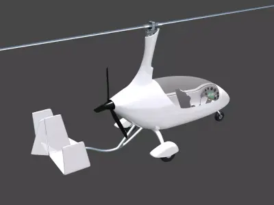 Autogyro Calidus like Rigged 3D model