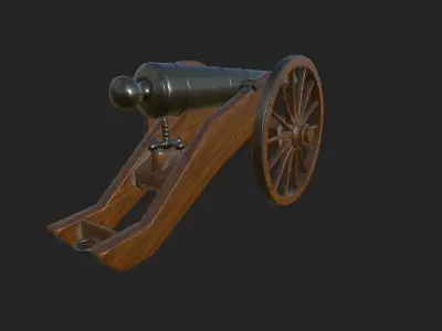 Pirate Ship Cannon 3D model