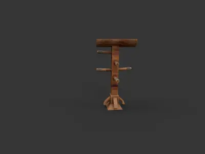 dummy dojo stylized Low-poly 3D model