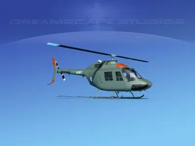 Bell OH-58B Australian Army 1 3D model