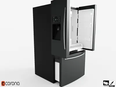 Modern Smart Fridge  Free low-poly 3D model