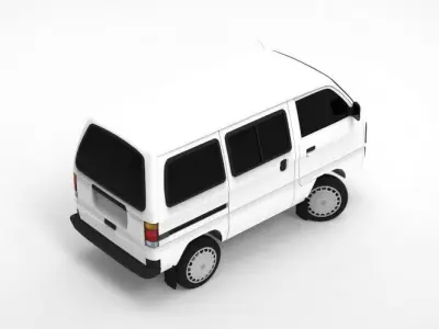 Low Poly Suzuki Super Carry Minivan Low-poly 3D model