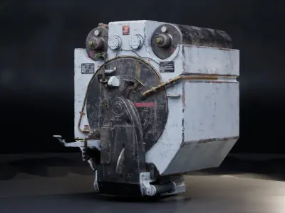 Battleship Turret Interior Low-poly 3D model