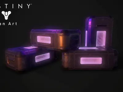 Destiny Heavy Ammo Box Asset Low-poly 3D model
