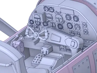 P-38J Lightning 3D print model