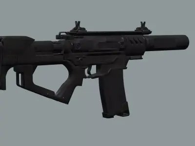 VHS2 Assault Compact Assault Rifle Low-Poly 3D Model Low-poly 3D model