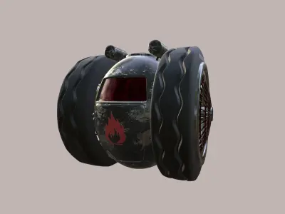 Cyberpunk Vehicle Lets Roll Combat Design 3D model