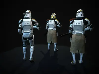 Clone trooper Phase 2 star corps Low-poly 3D model