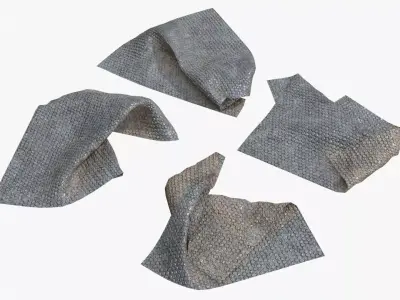 Plastic Bubble Wraps Low-poly 3D model