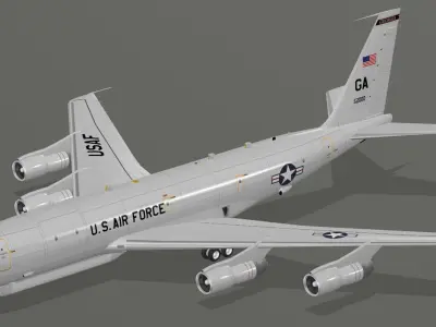 E-8C Joint STARS USAF 3D model