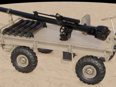 Utility Platform Truck Free 3D model