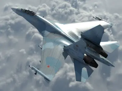SU-27 -Airborne - textured 3D model