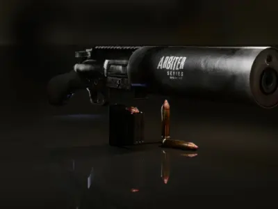 Arbiter 450 Bushmaster - Sawed off AR Low-poly 3D model