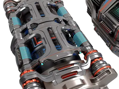 engine Low-poly 3D model