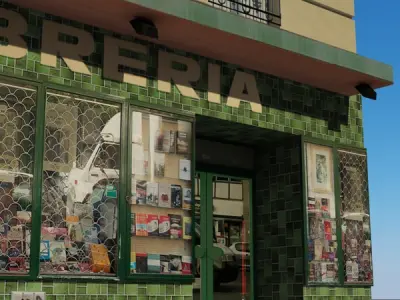 Building apartment with roof Low-poly 3D model