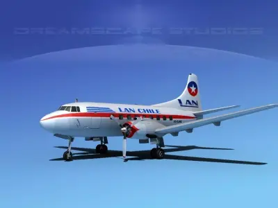 Martin 202 Lan Chile  3D model