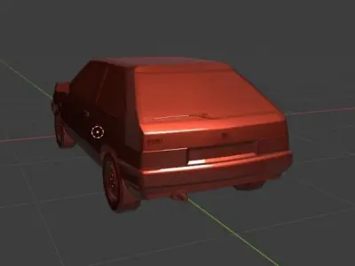 Soviet hatchback Vaz 2108 Low-poly 3D model