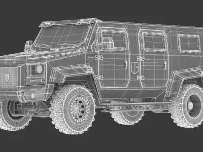 Alpine Condor Armored Luxury Tactical SUV 3D model