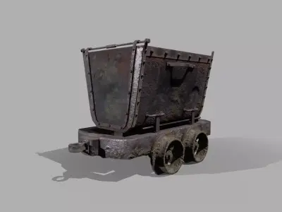 Minecart Low-poly 3D model purchase