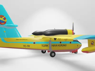 Canada Air CL 215 model fire fighting aircraft 3D model