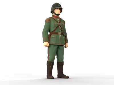 Male Toy Soldier 3D model